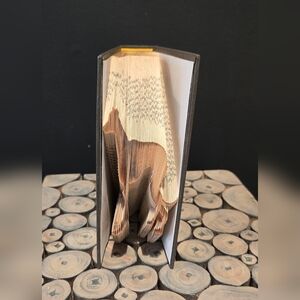 Greyhound, Whippet, Italian Greyhound, Folded Book Art Sculpture Book EUC